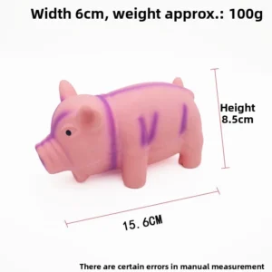 Latex Squeaking Pig Dog Toy